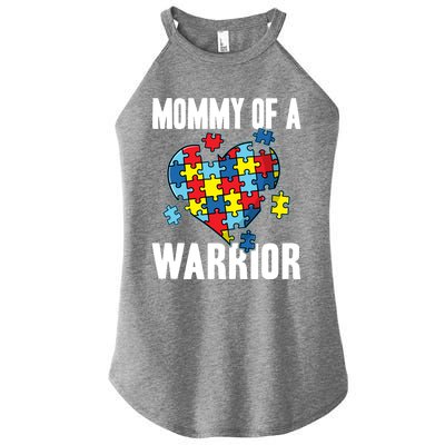 Mommy Of A Warrior Cute Autism Awareness Puzzle Great Gift Women’s Perfect Tri Rocker Tank