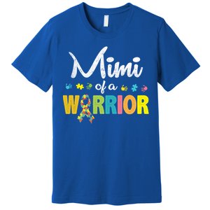 Mimi Of A Warrior Autism Awareness Im A Proud Grandmother Gift Premium T-Shirt