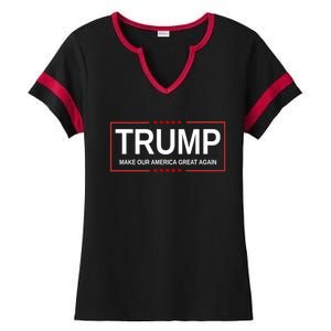 Make Our America Great Again Great Gift Ladies Halftime Notch Neck Tee