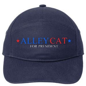 Morals Of An Alley Cat For President 2024 7-Panel Snapback Hat