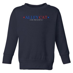 Morals Of An Alley Cat For President 2024 Toddler Sweatshirt