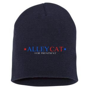 Morals Of An Alley Cat For President 2024 Short Acrylic Beanie