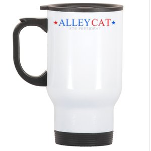 Morals Of An Alley Cat For President 2024 Stainless Steel Travel Mug