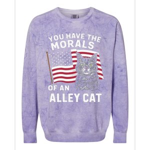 Morals Of An Alley Cat Funny Debate Biden Colorblast Crewneck Sweatshirt