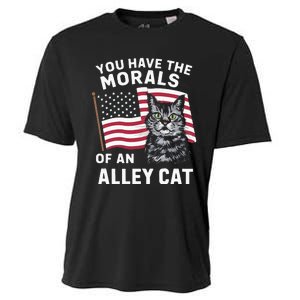 Morals Of An Alley Cat Funny Debate Biden Cooling Performance Crew T-Shirt