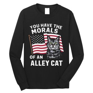 Morals Of An Alley Cat Funny Debate Biden Long Sleeve Shirt