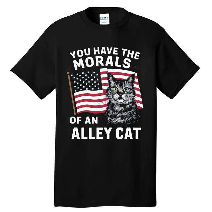 Morals Of An Alley Cat Funny Debate Biden Tall T-Shirt