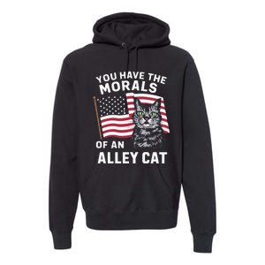 Morals Of An Alley Cat Funny Debate Biden Premium Hoodie