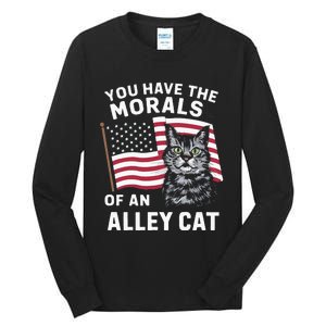 Morals Of An Alley Cat Funny Debate Biden Tall Long Sleeve T-Shirt