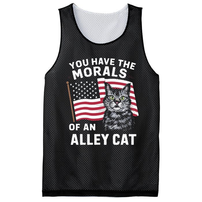 Morals Of An Alley Cat Funny Debate Biden Mesh Reversible Basketball Jersey Tank