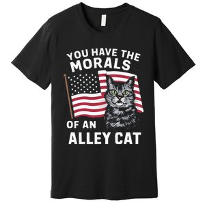 Morals Of An Alley Cat Funny Debate Biden Premium T-Shirt