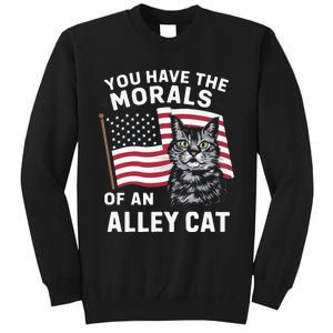 Morals Of An Alley Cat Funny Debate Biden Tall Sweatshirt