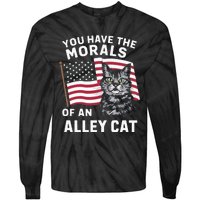 Morals Of An Alley Cat Funny Debate Biden Tie-Dye Long Sleeve Shirt