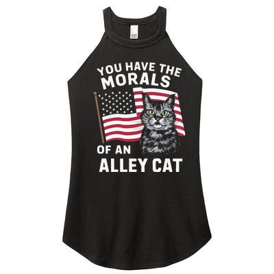 Morals Of An Alley Cat Funny Debate Biden Women’s Perfect Tri Rocker Tank