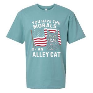 Morals Of An Alley Cat Funny Debate Biden Sueded Cloud Jersey T-Shirt