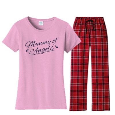 Mommy Of Angels Cute Gift Women's Flannel Pajama Set