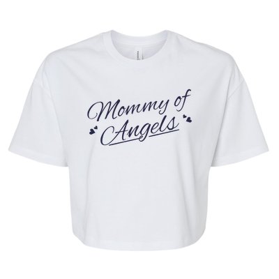 Mommy Of Angels Cute Gift Bella+Canvas Jersey Crop Tee