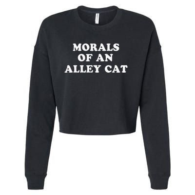 Morals Of An Alley Cat Cropped Pullover Crew