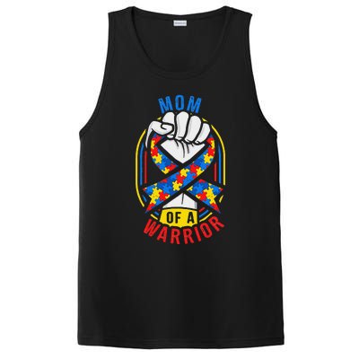 Mom Of A Warrior Autism Awareness Matching PosiCharge Competitor Tank