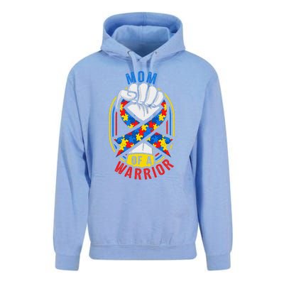 Mom Of A Warrior Autism Awareness Matching Unisex Surf Hoodie