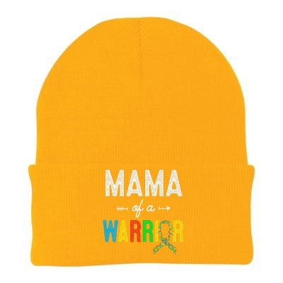 Mama Of A Warrior Autism Awareness Support Knit Cap Winter Beanie