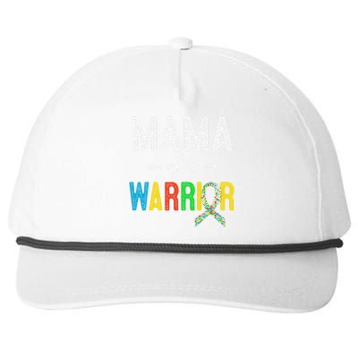 Mama Of A Warrior Autism Awareness Support Snapback Five-Panel Rope Hat