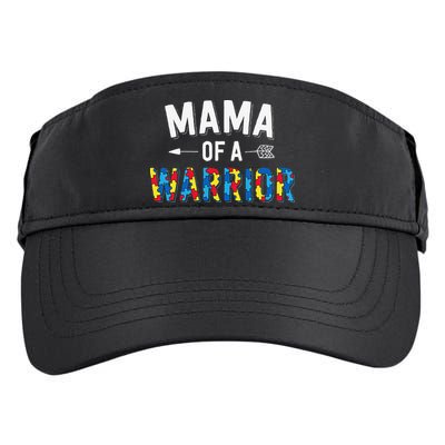 Mama Of A Warrior Family Mom World Autism Awareness Day Adult Drive Performance Visor