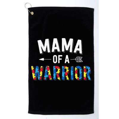 Mama Of A Warrior Family Mom World Autism Awareness Day Golf Towel