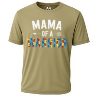 Mama Of A Warrior Family Mom World Autism Awareness Day Cooling Performance Crew T-Shirt
