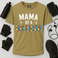 Mama Of A Warrior Family Mom World Autism Awareness Day Cooling Performance Crew T-Shirt