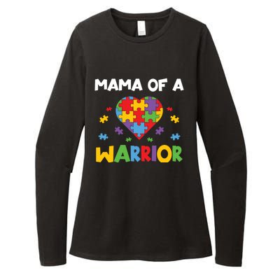 Mama Of A Warrior Family Mom World Autism Awareness Day Gift Womens CVC Long Sleeve Shirt