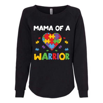 Mama Of A Warrior Family Mom World Autism Awareness Day Gift Womens California Wash Sweatshirt