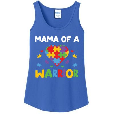 Mama Of A Warrior Family Mom World Autism Awareness Day Gift Ladies Essential Tank