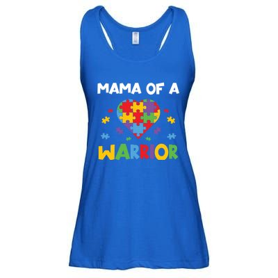 Mama Of A Warrior Family Mom World Autism Awareness Day Gift Ladies Essential Flowy Tank