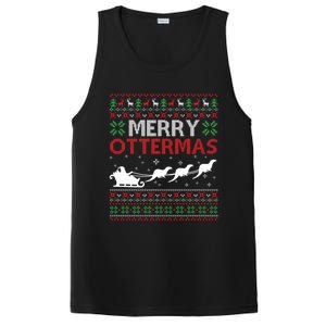 Merry Ottermas Animal Lover Otter Ugly Christmas Gift PosiCharge Competitor Tank