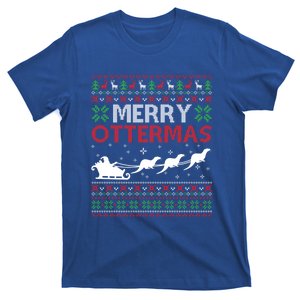 Merry Ottermas Animal Lover Otter Ugly Christmas Gift T-Shirt