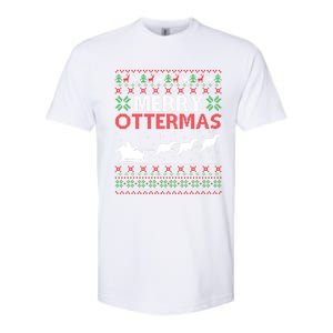 Merry Ottermas Animal Lover Otter Ugly Christmas Gift Softstyle CVC T-Shirt