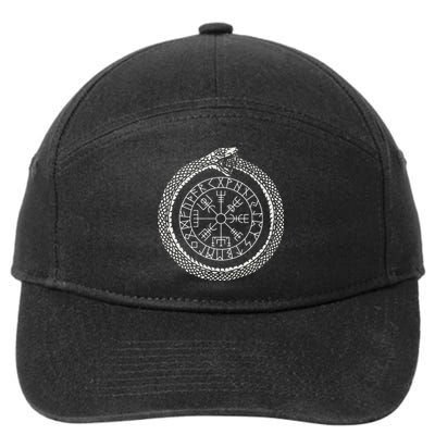 Mystic Ouroboros Ancient Viking Symbol Vegvisir Norse 7-Panel Snapback Hat