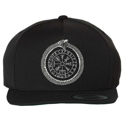 Mystic Ouroboros Ancient Viking Symbol Vegvisir Norse Wool Snapback Cap