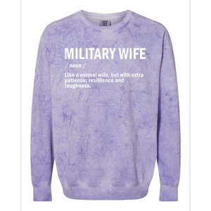 Military Or Army Wife / Proud Definition Great Gift Colorblast Crewneck Sweatshirt