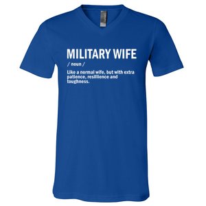 Military Or Army Wife / Proud Definition Great Gift V-Neck T-Shirt