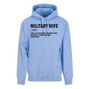 Military Or Army Wife / Proud Definition Great Gift Unisex Surf Hoodie