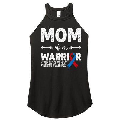 Mom Of A Warrior Red & Blue Ribbon HLHS Awareness Women's Perfect Tri Rocker Tank