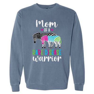 Mom Of A Rare Disease Warrior Mom Rare Disease Awareness Garment-Dyed Sweatshirt