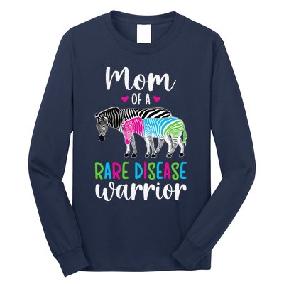 Mom Of A Rare Disease Warrior Mom Rare Disease Awareness Long Sleeve Shirt