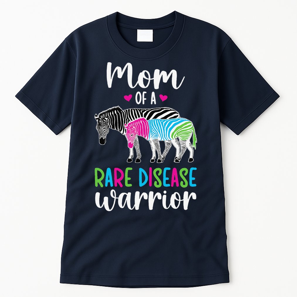 Mom Of A Rare Disease Warrior Mom Rare Disease Awareness Tall T-Shirt