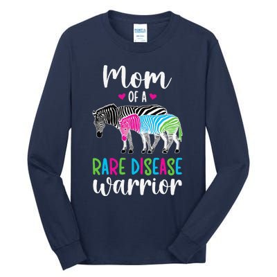 Mom Of A Rare Disease Warrior Mom Rare Disease Awareness Tall Long Sleeve T-Shirt