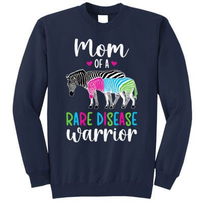 Mom Of A Rare Disease Warrior Mom Rare Disease Awareness Tall Sweatshirt