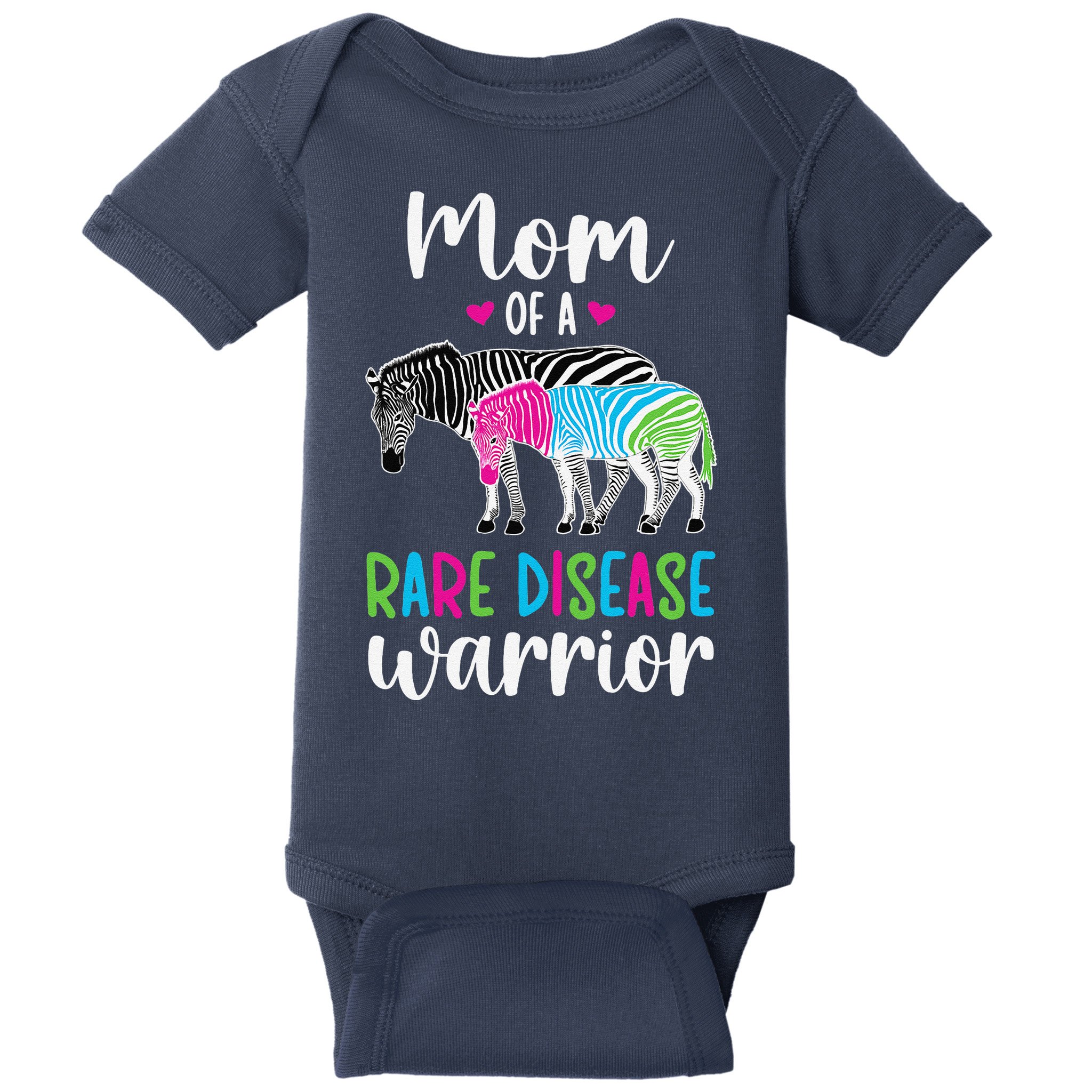 Mom Of A Rare Disease Warrior Mom Rare Disease Awareness Baby Bodysuit
