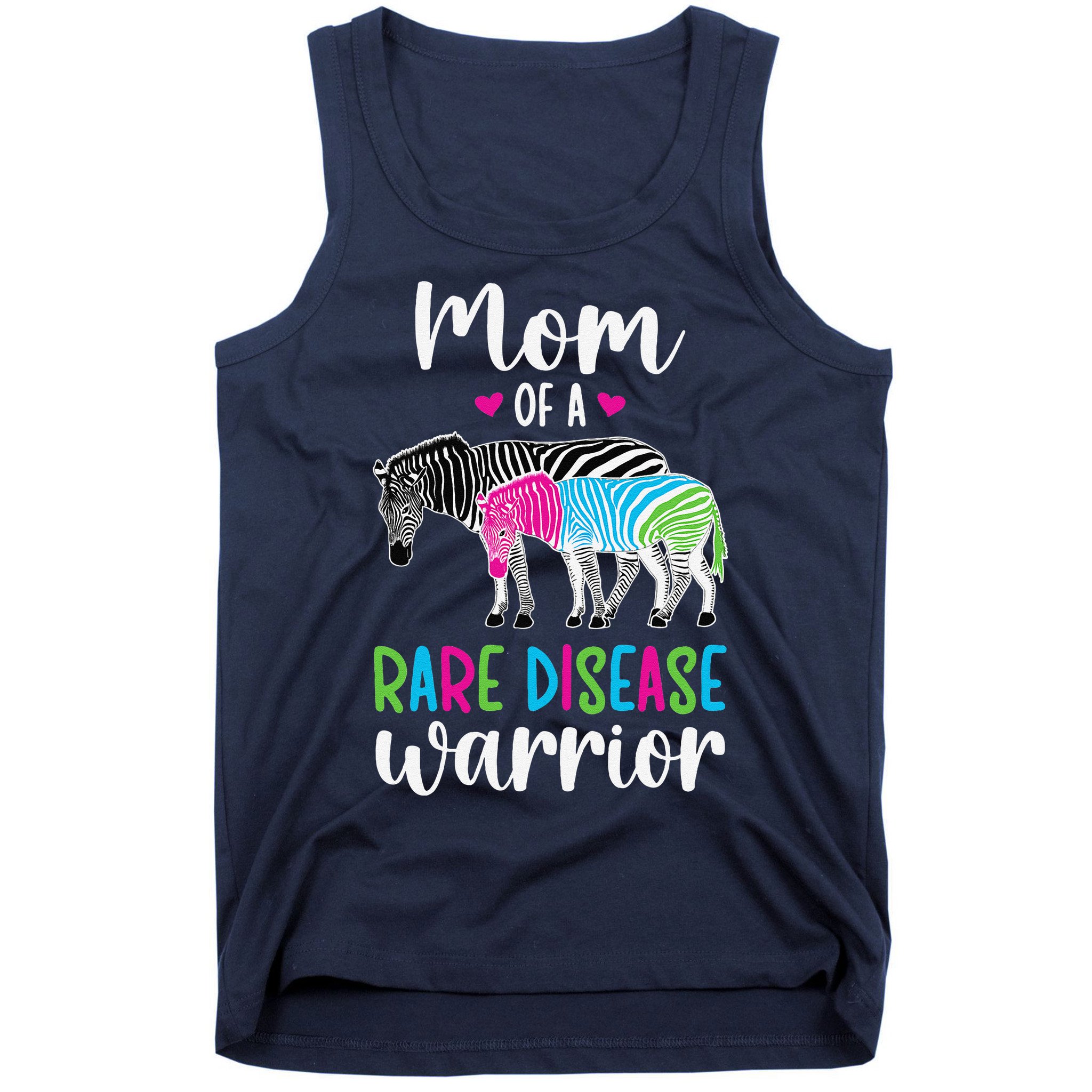 Mom Of A Rare Disease Warrior Mom Rare Disease Awareness Tank Top